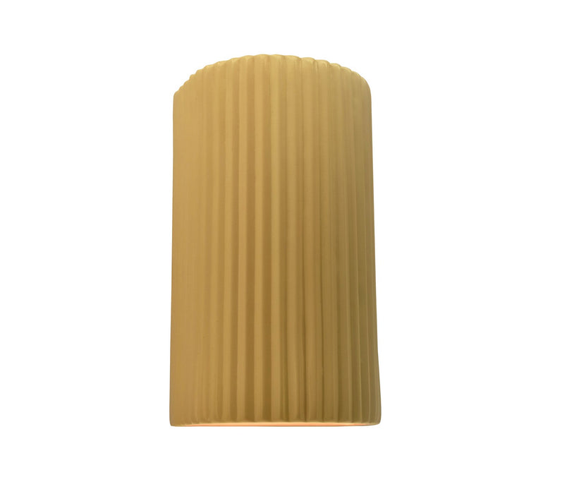 Justice Designs - CER-5745W-MYLW - LED Outdoor Wall Sconce - Ambiance - Muted Yellow