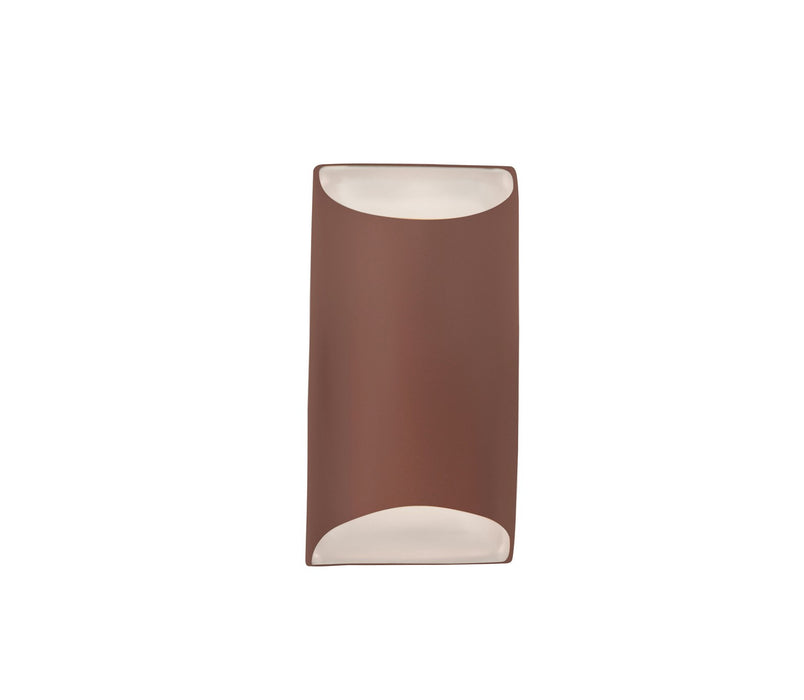 Justice Designs - CER-5750-CLAY - One Light Wall Sconce - Ambiance - Canyon Clay