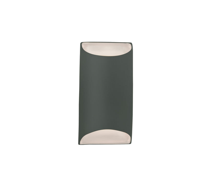 Justice Designs - CER-5750-PWGN - One Light Wall Sconce - Ambiance - Pewter Green