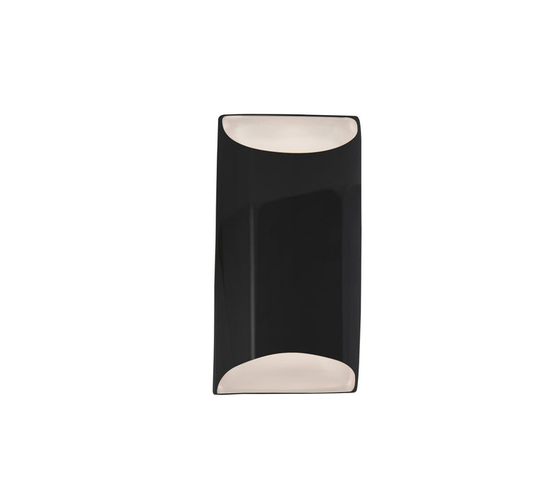 Justice Designs - CER-5750W-BLK - LED Outdoor Wall Sconce - Ambiance - Gloss Black