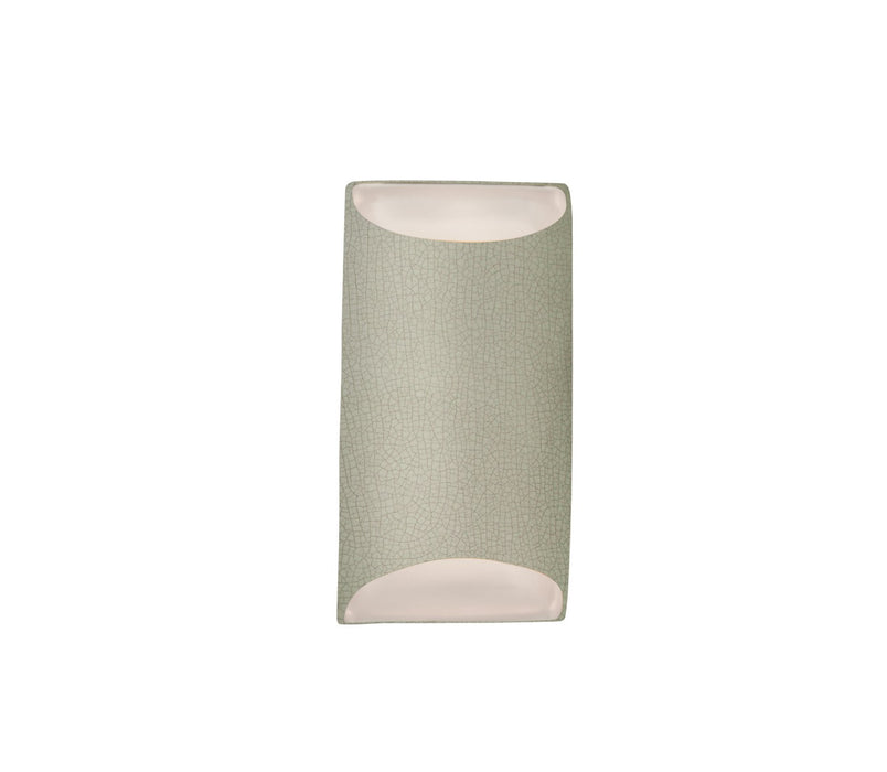 Justice Designs - CER-5750W-CKC - LED Outdoor Wall Sconce - Ambiance - Celadon Green Crackle