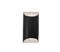 Justice Designs - CER-5750W-CRB - LED Outdoor Wall Sconce - Ambiance - Carbon - Matte Black