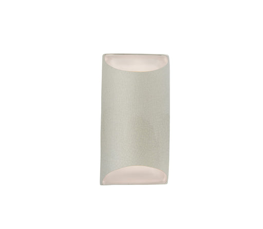 Justice Designs - CER-5750W-CRK - LED Outdoor Wall Sconce - Ambiance - White Crackle