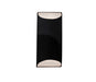 Justice Designs - CER-5755-BKMT - Two Light Wall Sconce - Ambiance - Gloss Black w/ Matte White