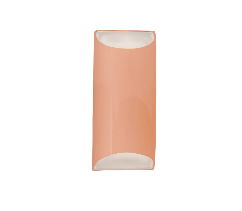 Justice Designs - CER-5755-BSH - Two Light Wall Sconce - Ambiance - Gloss Blush