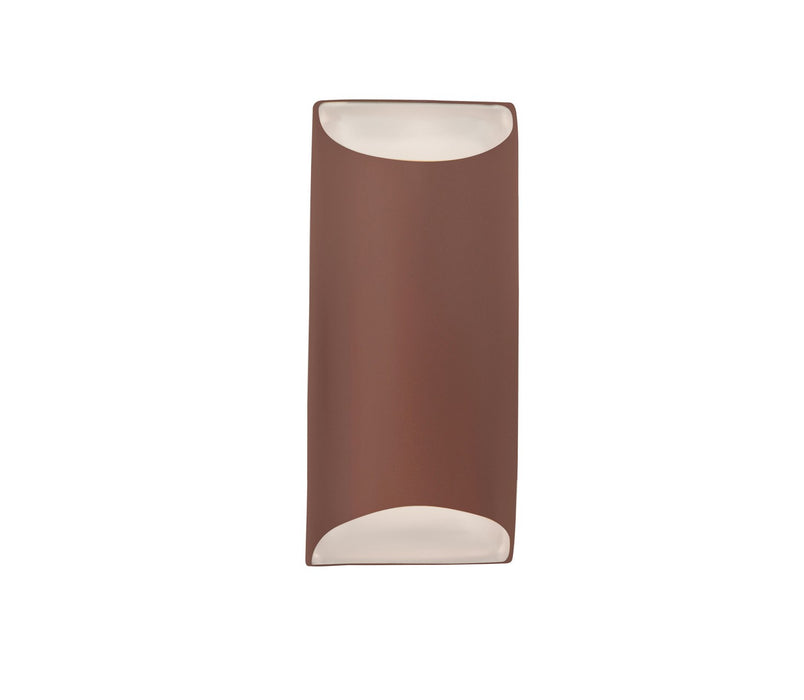 Justice Designs - CER-5755-CLAY - Two Light Wall Sconce - Ambiance - Canyon Clay