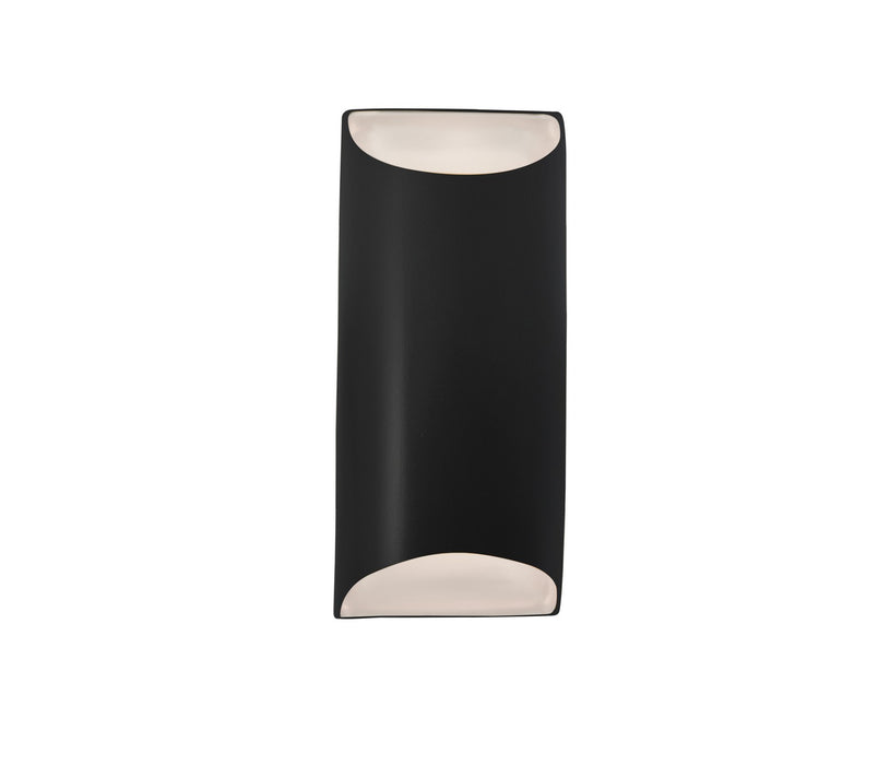 Justice Designs - CER-5755-CRB - Two Light Wall Sconce - Ambiance - Carbon - Matte Black