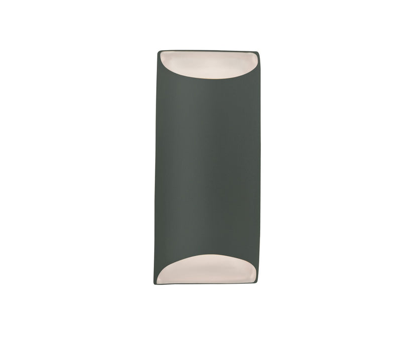 Justice Designs - CER-5755-PWGN - Two Light Wall Sconce - Ambiance - Pewter Green