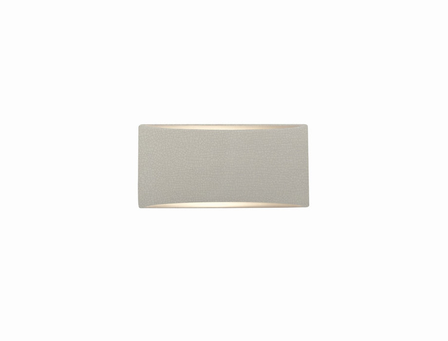 Justice Designs - CER-5760-CRK - One Light Wall Sconce - Ambiance - White Crackle