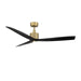 Modern Forms Fans - FR-W2404-60L-SB/MB - 60 Inch Ceiling Fan - Spinster - Soft Brass/Matte Black