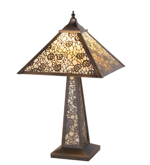 Meyda Tiffany - 231503 - One Light Table Lamp - Lotus Leaf - Antique Copper