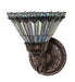 Meyda Tiffany - 245430 - One Light Wall Sconce - Tiffany Jeweled Peacock - Mahogany Bronze