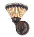 Meyda Tiffany - 245430 - One Light Wall Sconce - Tiffany Jeweled Peacock - Mahogany Bronze