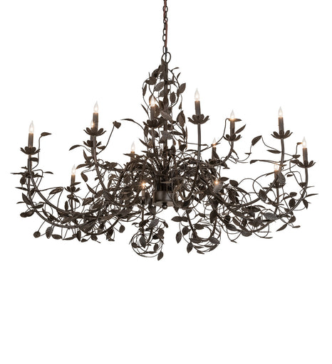 Pear Leaf 15 Light Chandelier