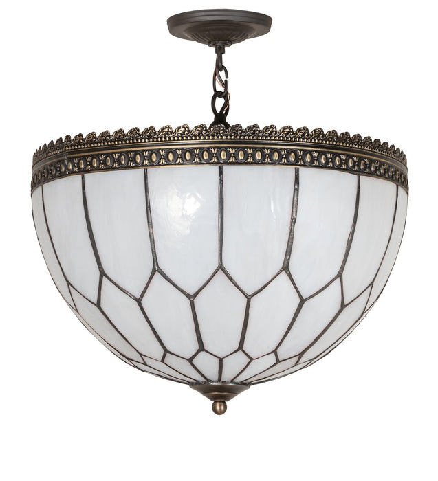 Meyda Tiffany - 270772 - One Light Pendant - Vincent - Oil Rubbed Bronze/Highlighted Craftsman Brown