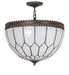 Meyda Tiffany - 270772 - One Light Pendant - Vincent - Oil Rubbed Bronze/Highlighted Craftsman Brown