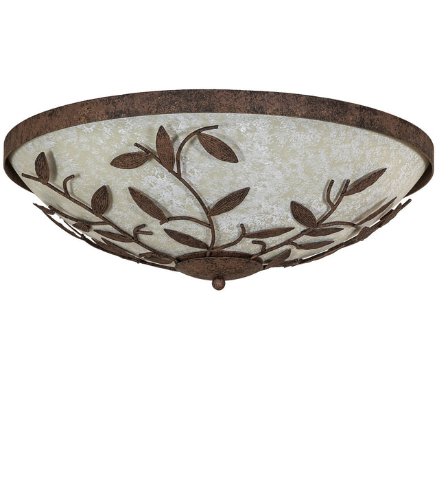 Meyda Tiffany - 270775 - Three Light Flushmount - Branches - Antiquity