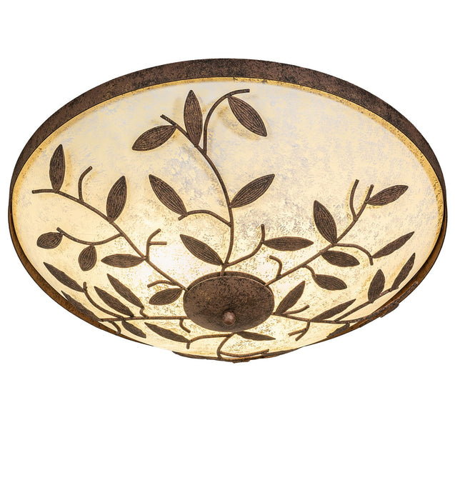 Meyda Tiffany - 270775 - Three Light Flushmount - Branches - Antiquity