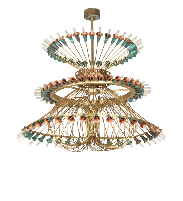 Meyda Tiffany - 271097 - LED Chandelier - Coyle - Brushed Brass/Goldtastic