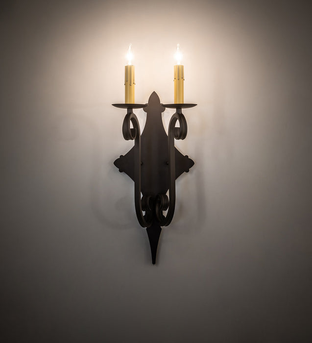 Meyda Tiffany - 272227 - Two light Wall Sconce - Angelique - Oil Rubbed Bronze