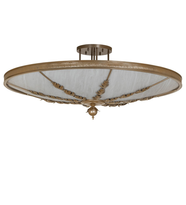 Meyda Tiffany - 272688 - Eight Light Semi-Flushmount - Hoja - Champagne Metallic