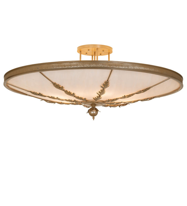 Meyda Tiffany - 272688 - Eight Light Semi-Flushmount - Hoja - Champagne Metallic