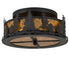 Meyda Tiffany - 273824 - Two light Flushmount - Tall Pines - Wrought Iron