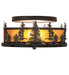 Meyda Tiffany - 273824 - Two light Flushmount - Tall Pines - Wrought Iron