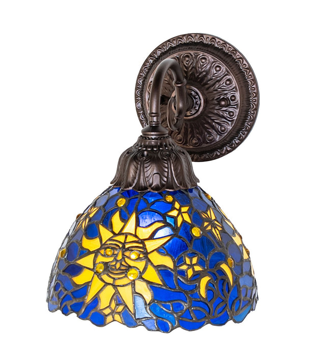 Meyda Tiffany - 274140 - One Light Wall Sconce - Sun, Moon & Stars - Mahogany Bronze