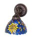 Meyda Tiffany - 274140 - One Light Wall Sconce - Sun, Moon & Stars - Mahogany Bronze