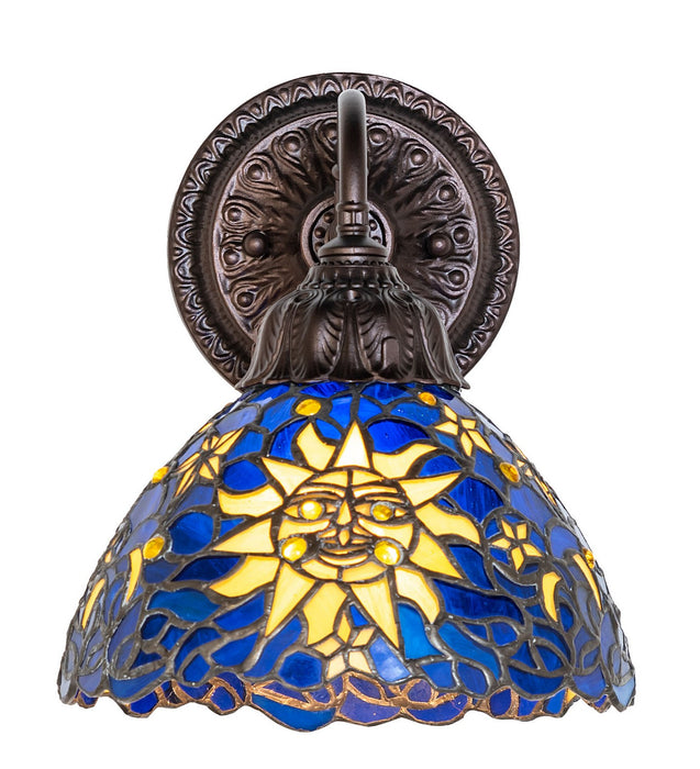 Meyda Tiffany - 274140 - One Light Wall Sconce - Sun, Moon & Stars - Mahogany Bronze