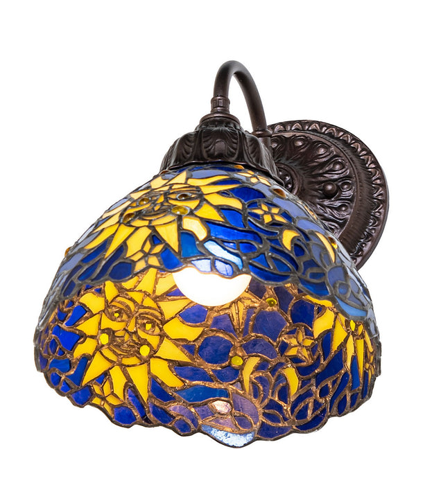 Meyda Tiffany - 274140 - One Light Wall Sconce - Sun, Moon & Stars - Mahogany Bronze