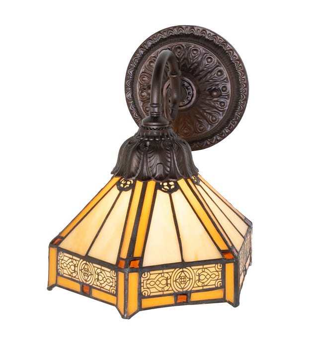 Meyda Tiffany - 274148 - One Light Wall Sconce - Peaches - Mahogany Bronze