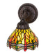 Meyda Tiffany - 274151 - One Light Wall Sconce - Tiffany Hanginghead Dragonfly - Mahogany Bronze