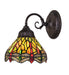 Meyda Tiffany - 274151 - One Light Wall Sconce - Tiffany Hanginghead Dragonfly - Mahogany Bronze