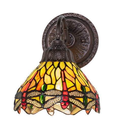 Tiffany Hanginghead Dragonfly One Light Wall Sconce