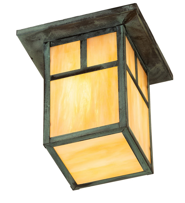 Meyda Tiffany - 274320 - One Light Flushmount - Hyde Park - Verdigris