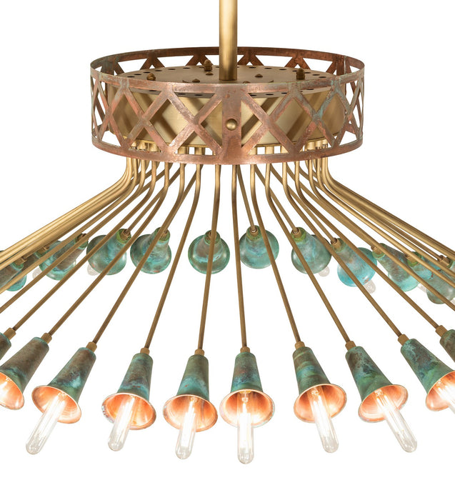 Meyda Tiffany - 274904 - LED Chandelier - Brushed Brass/Goldtastic