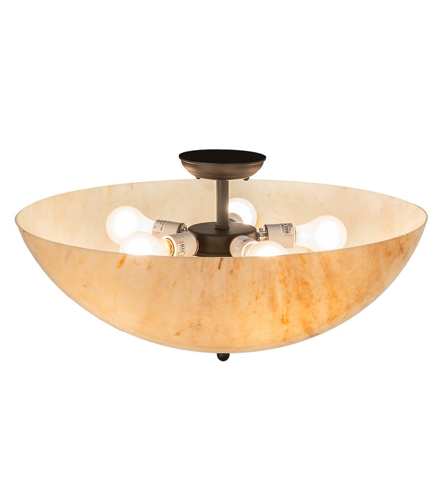 Meyda Tiffany - 275071 - Five Light Flushmount - Cypola - Oil Rubbed Bronze