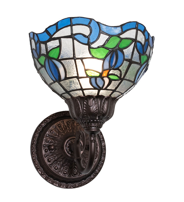 Meyda Tiffany - 275649 - One Light Wall Sconce - Roseborder - Mahogany Bronze