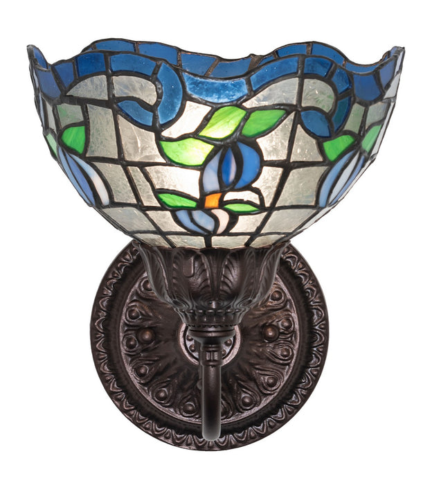 Meyda Tiffany - 275649 - One Light Wall Sconce - Roseborder - Mahogany Bronze