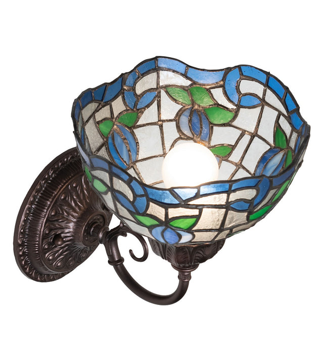 Meyda Tiffany - 275649 - One Light Wall Sconce - Roseborder - Mahogany Bronze