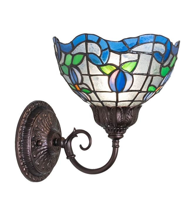 Meyda Tiffany - 275649 - One Light Wall Sconce - Roseborder - Mahogany Bronze