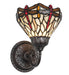 Meyda Tiffany - 275653 - One Light Wall Sconce - Tiffany Hanginghead Dragonfly - Mahogany Bronze