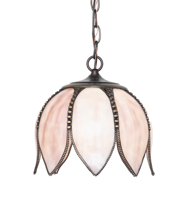 Meyda Tiffany - 275928 - One Light Pendant - Tulip - Craftsman Brown,Mahogany Bronze