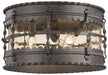 Minka-Lavery - 8889-A39 - Three Light Flush Mount - Mallorca - Spanish Iron