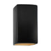 Justice Designs - CER-5915W-CBGD - LED Wall Sconce - Ambiance - Carbon Matte Black with Champagne Gold internal