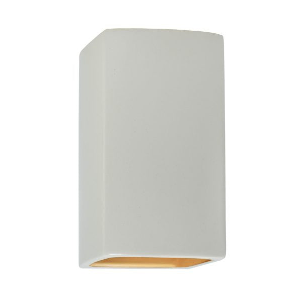 Justice Designs - CER-5915W-MTGD - LED Wall Sconce - Ambiance - Matte White with Champagne Gold internal