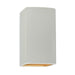 Justice Designs - CER-5915W-MTGD - LED Wall Sconce - Ambiance - Matte White with Champagne Gold internal