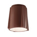 Justice Designs - CER-6140-CLAY - One Light Flush-Mount - Radiance - Canyon Clay